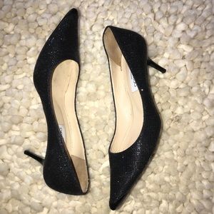 Jimmy Choo Sparkly Black Formal Pumps 37/7m